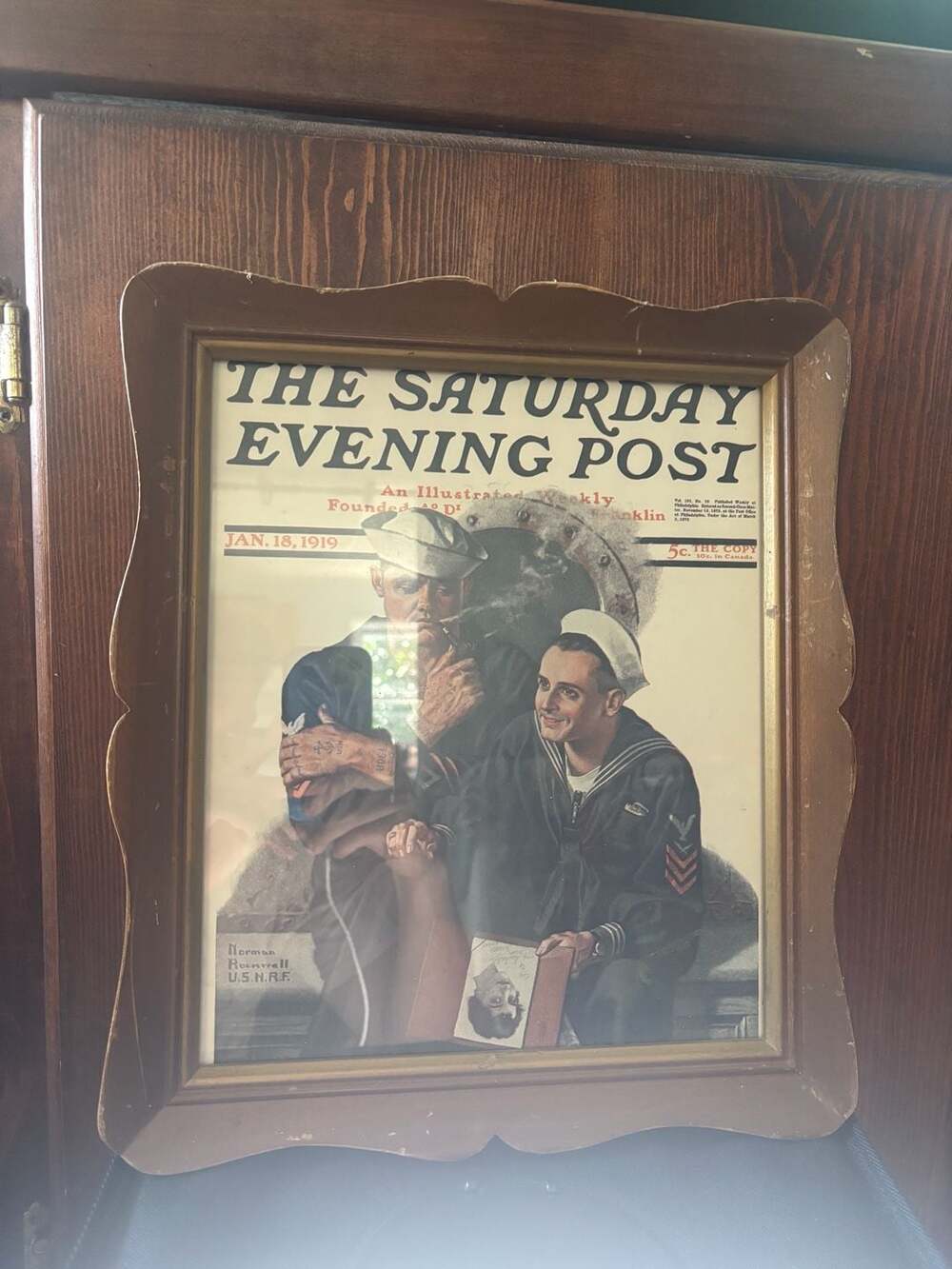 Norman Rockwell Saturday Evening Post Jan 18 1919 Print Framed